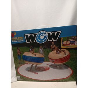 WOW Sports 10ft Sumo Wrestling Spray Pad w 2 Sumo Belly-Bumpers & Hose‎ Connect
